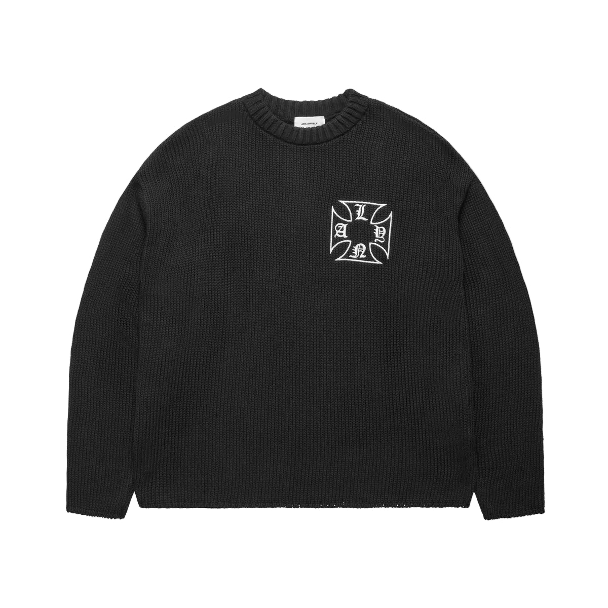 LAST NEST ASK YOURSELF ブラックニットセーター ASKYURSELF LAST NEST x CHAIN KNIT – HYPEBOYS