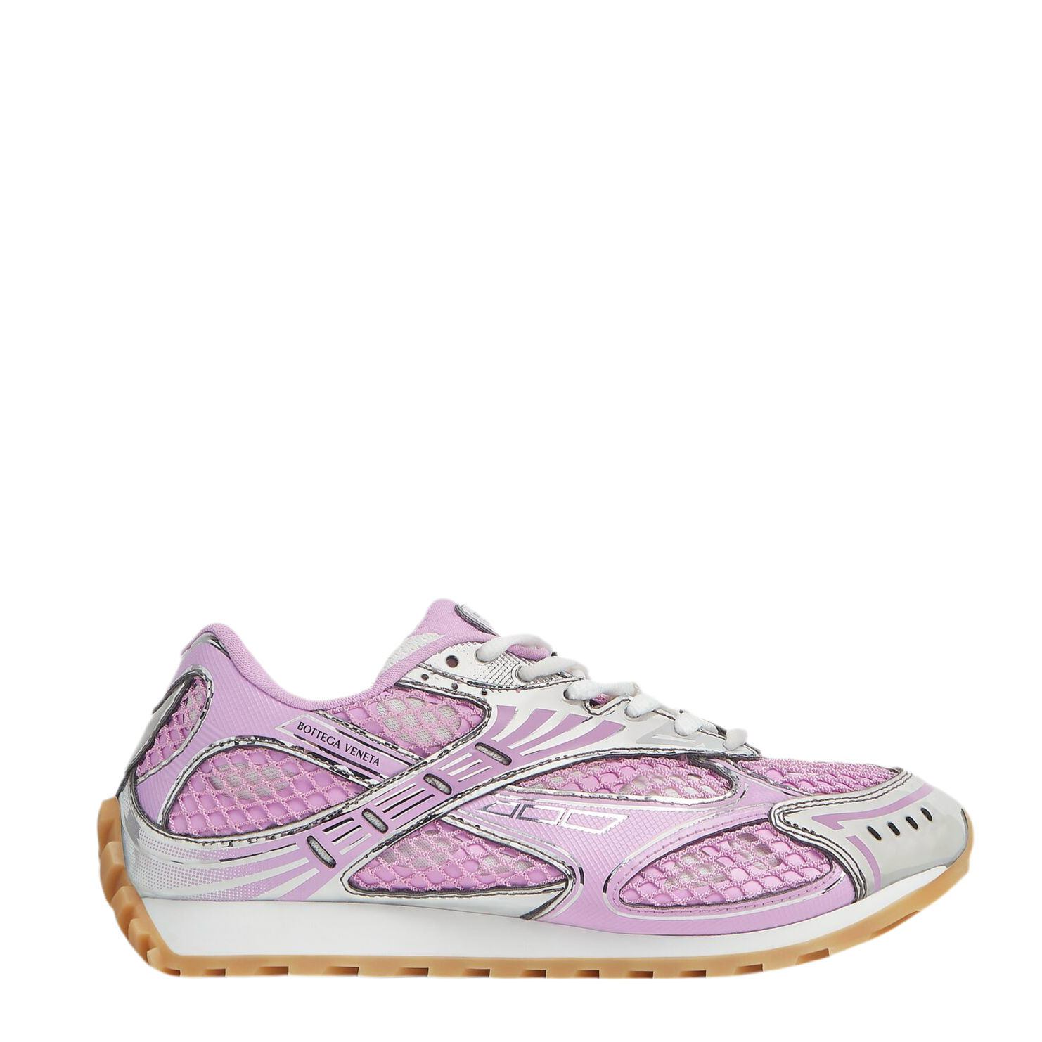 BOTTEGA VENETA ORBIT SNEAKER PINK SILVER