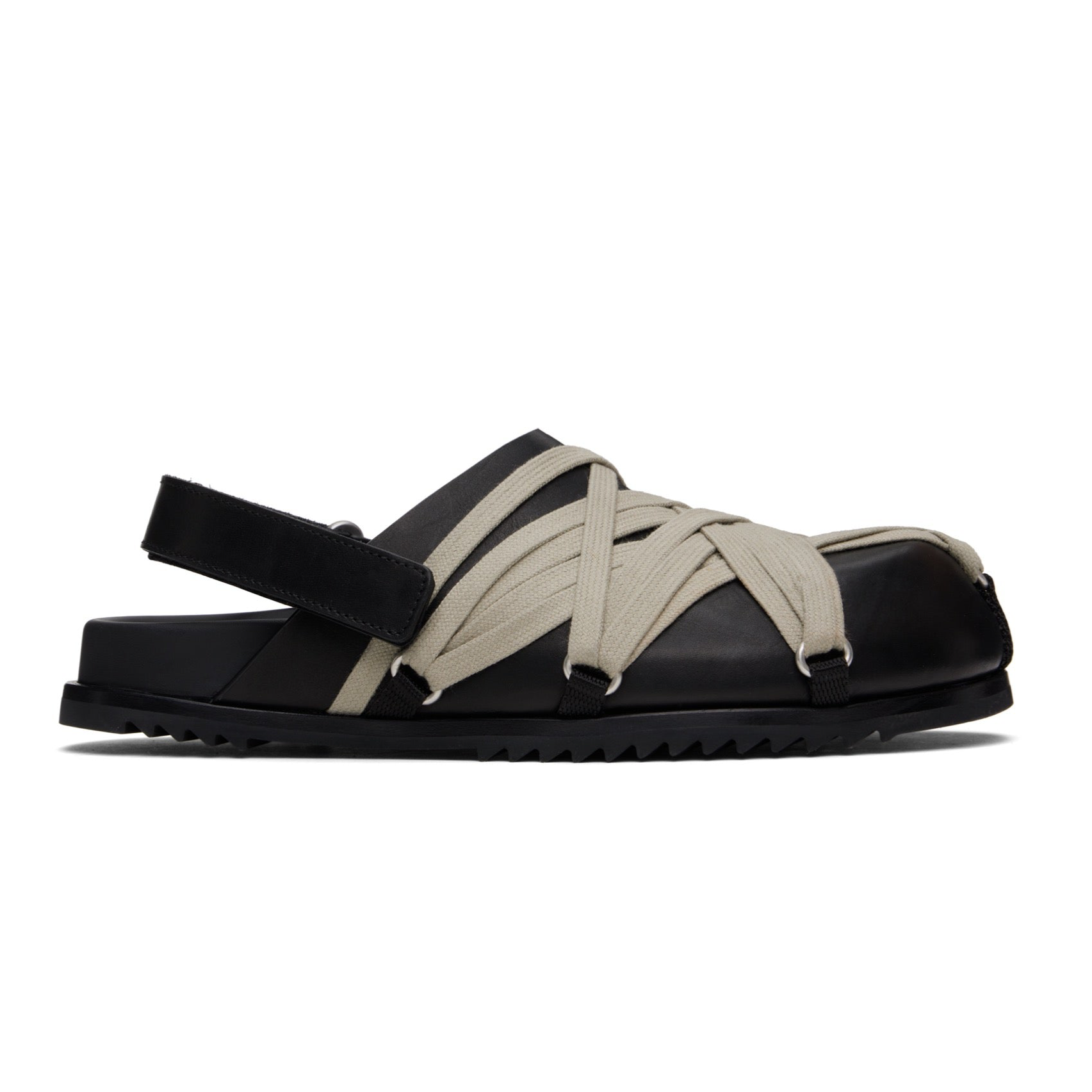Rick Owens Black Hollywood Megalaced Mules