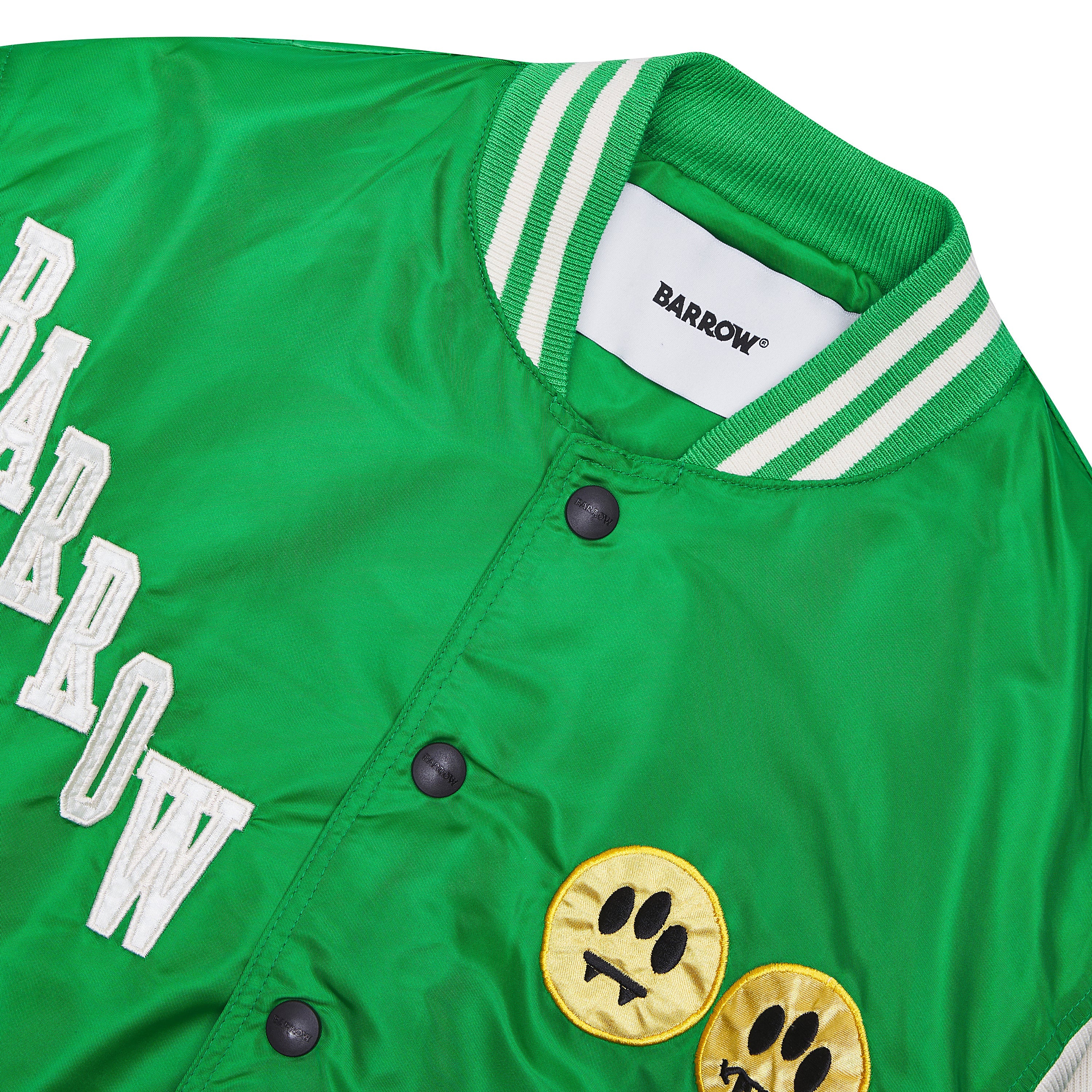 Barrow| Logo Patch Satin Bomber Jacket