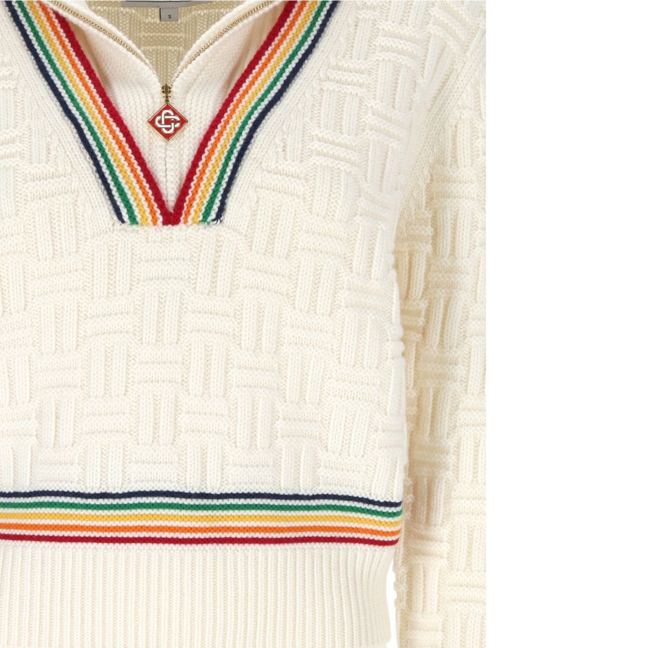 Casablanca Column Stitch Sweater