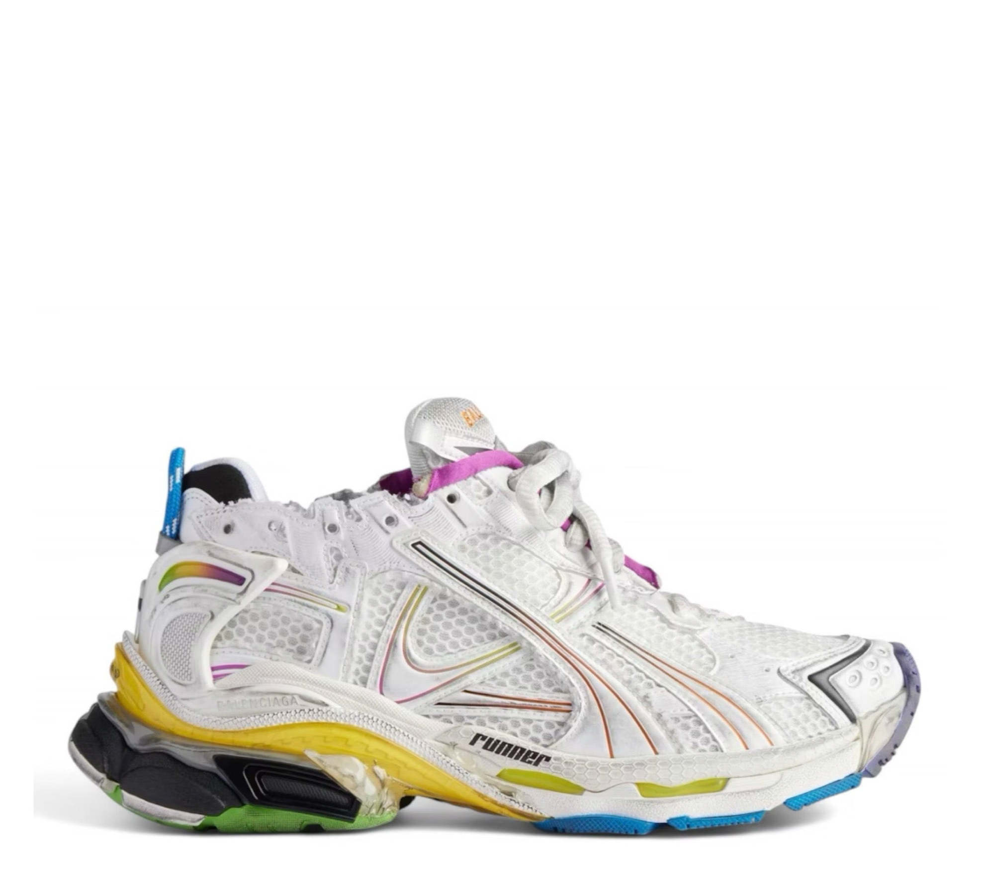 人気★関税込【BALENCIAGA】Runner スニーカーWhite/Multi Men's Runner Gradient Sneaker in White/multicolored