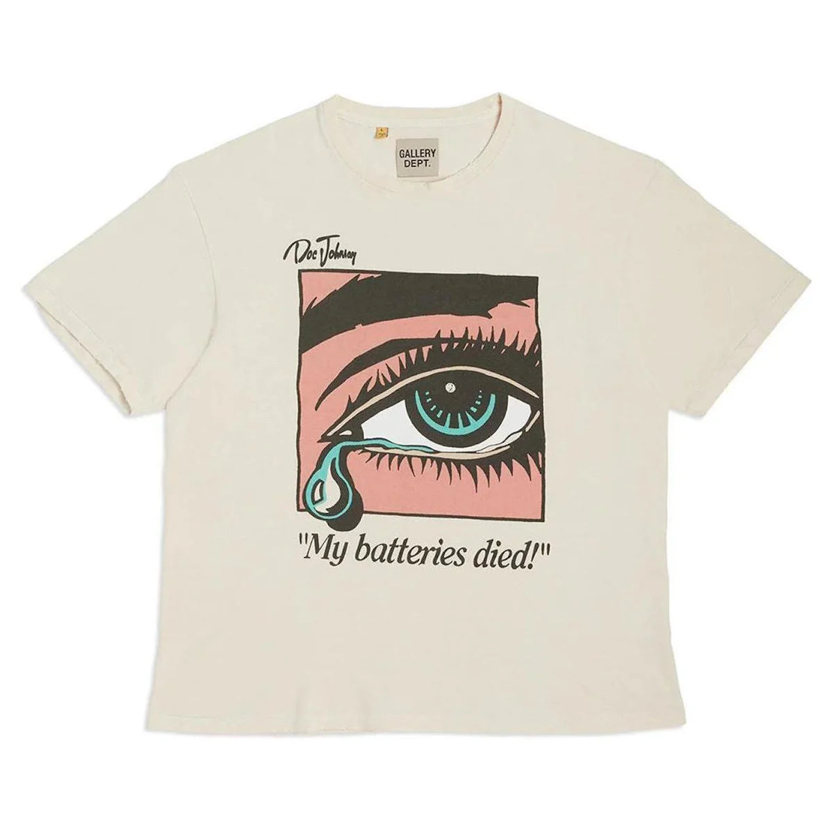 Gallery Dept. Doc Johnson Dead Batteries T-Shirt Antique White 