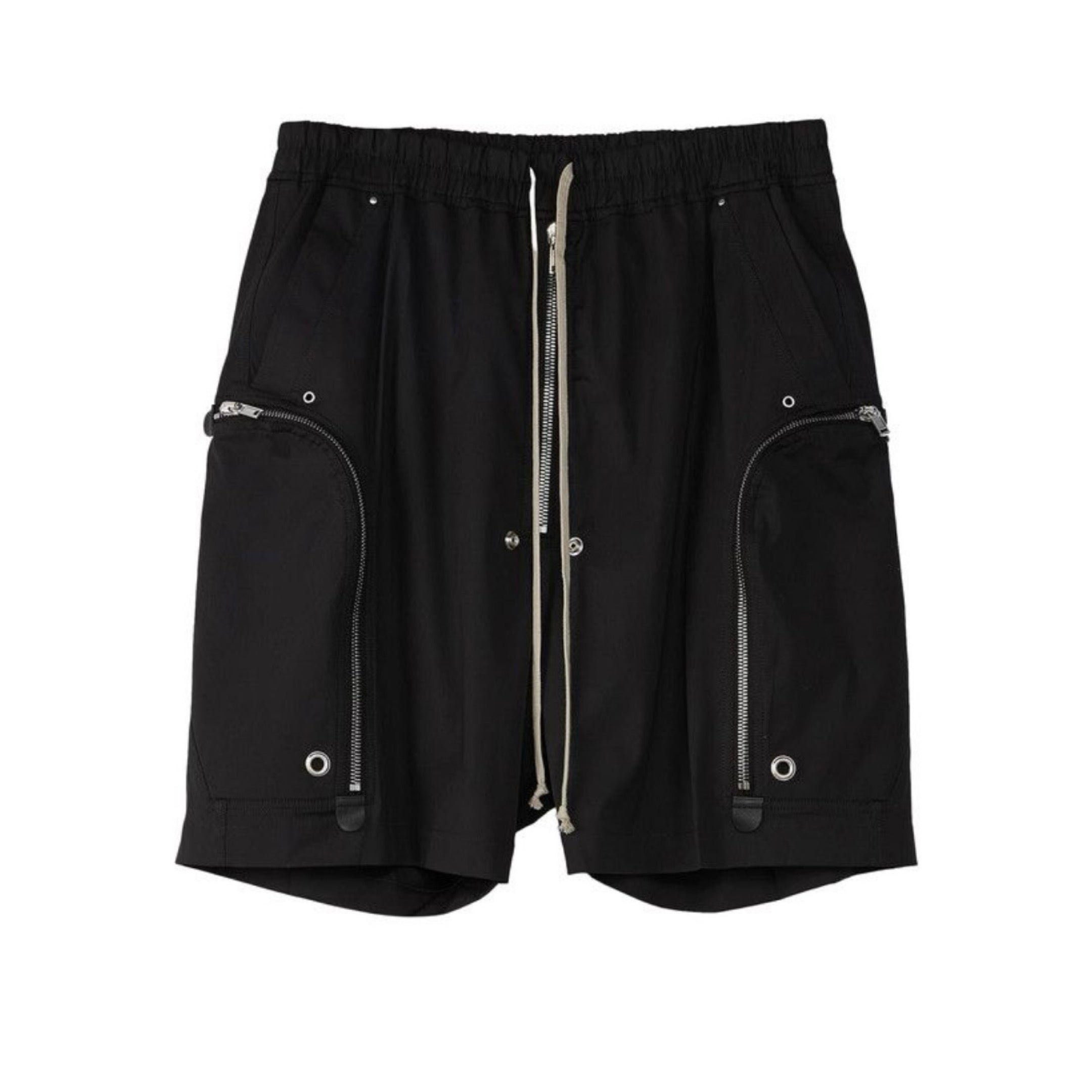 RICK OWENS Black Porterville Bauhaus Cargo Shorts SS25