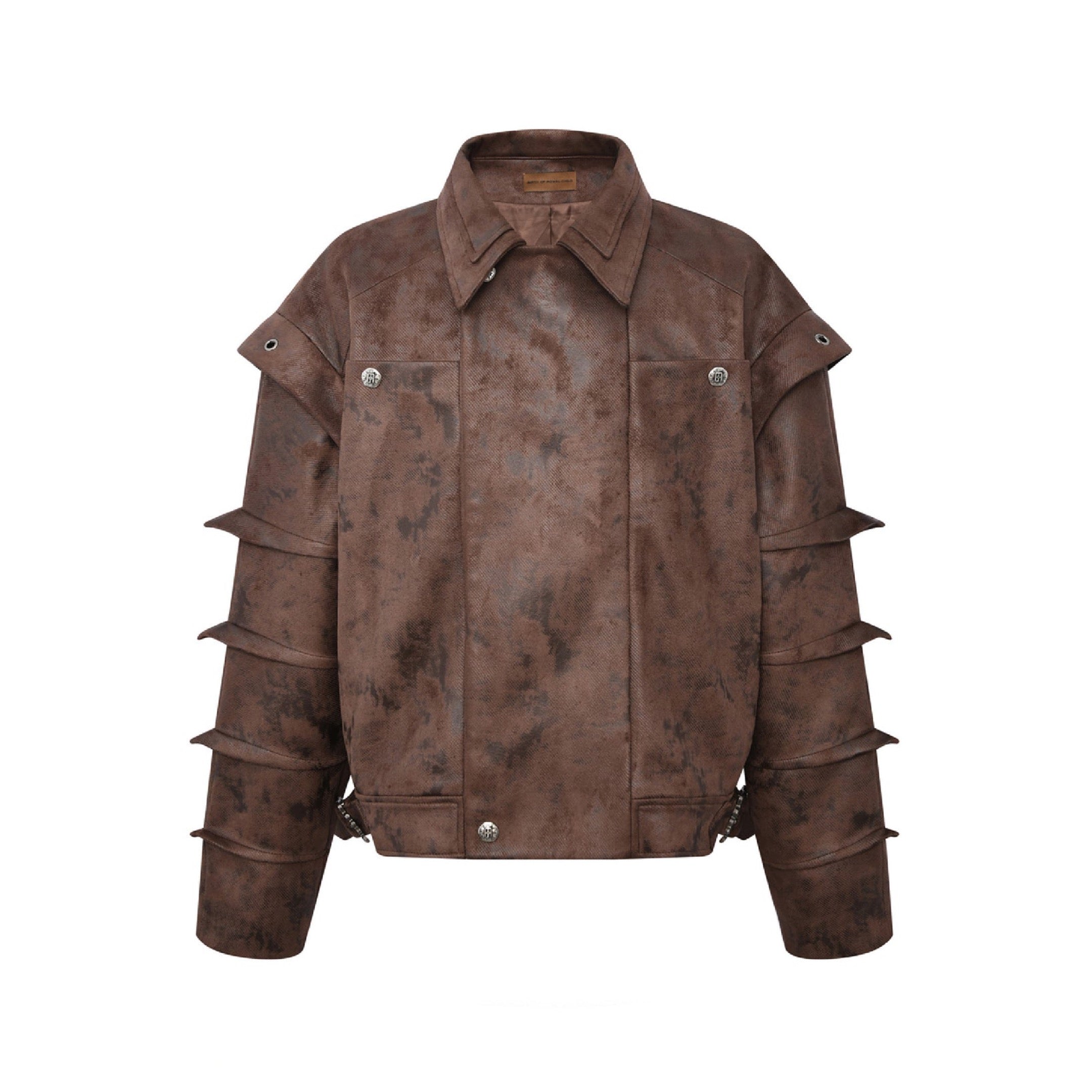 Birth Of Royal Child Suede Knight Armor Jacket Brown