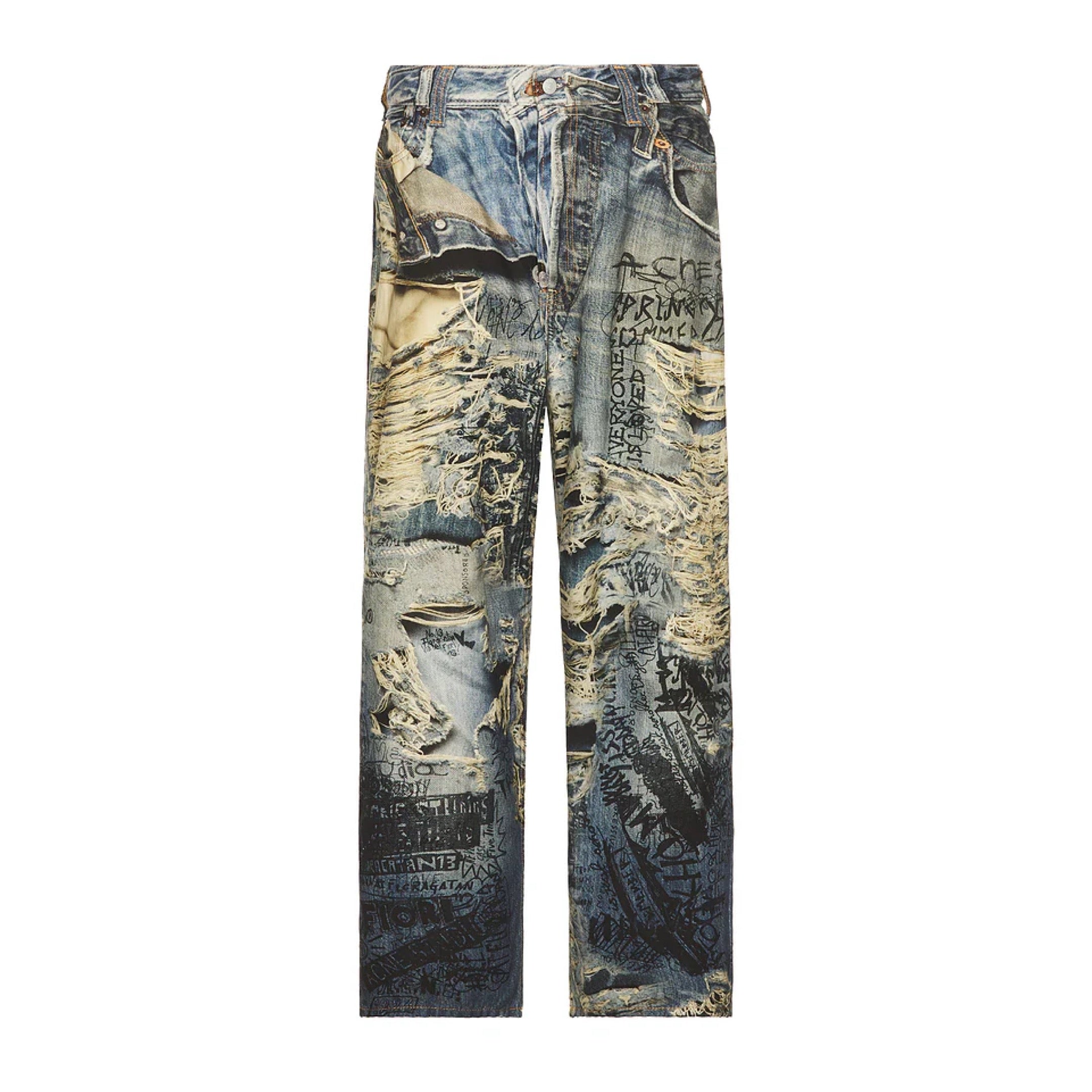 ACNE STUDIOS SUPER BAGGY FIT JEANS MID BLUE - 2023