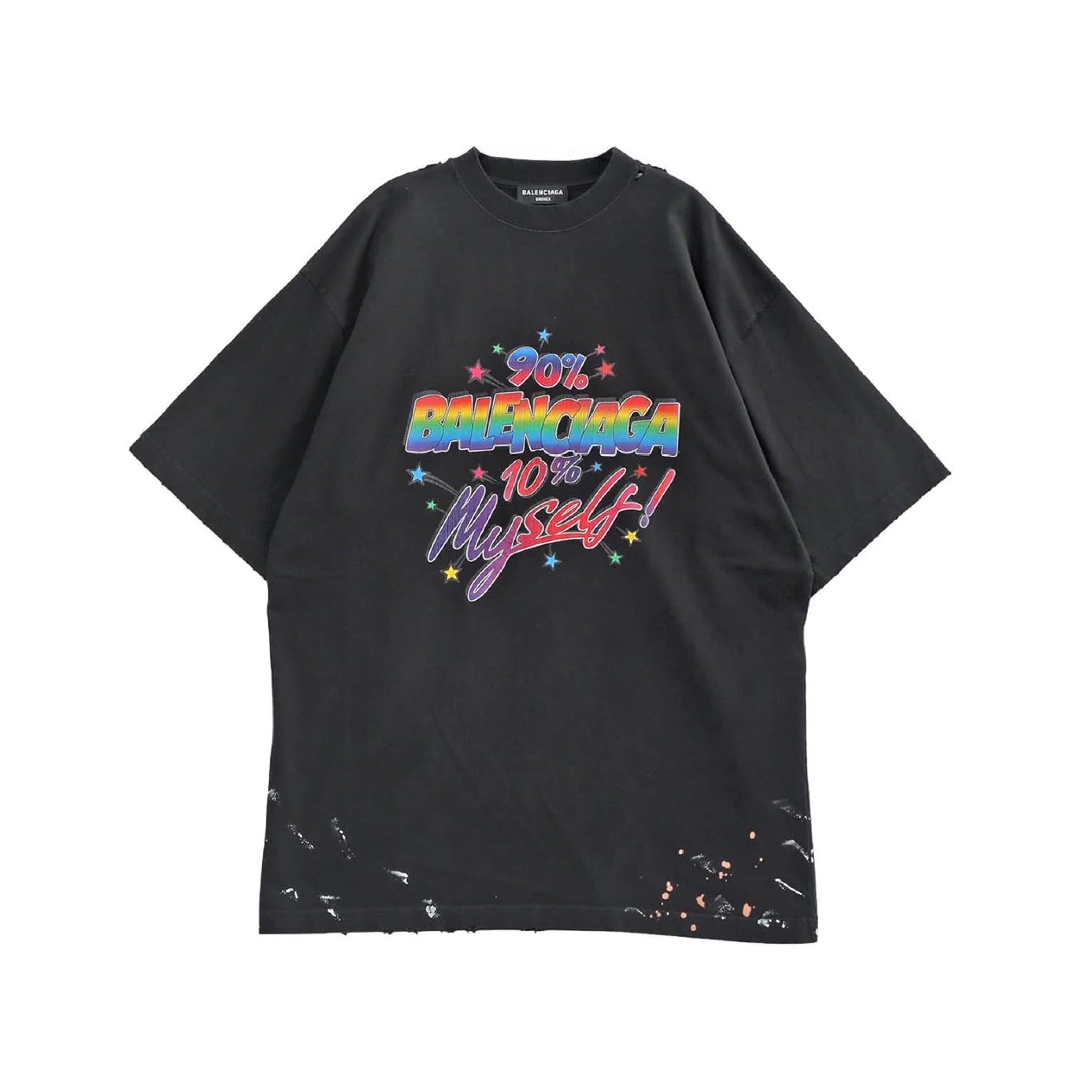 BALENCIAGA| 90% BALENCIAGA 10% MYSELF BLACK TEE – HYPEBOYS