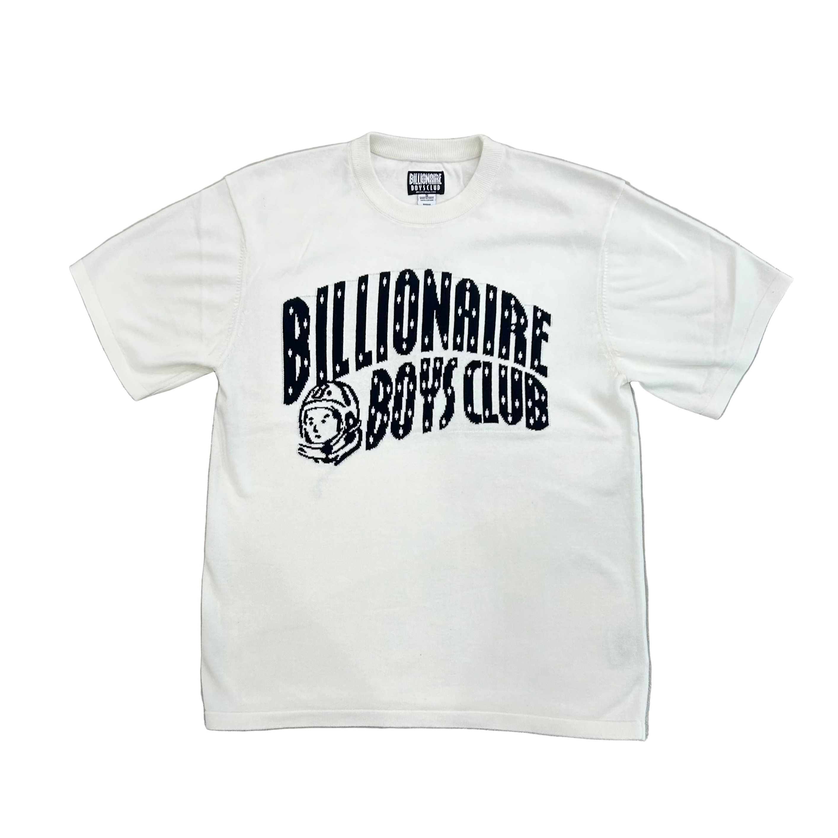 BILLIONAIRE BOYS CLUB BB CURVED SS KNIT WHITE TEE