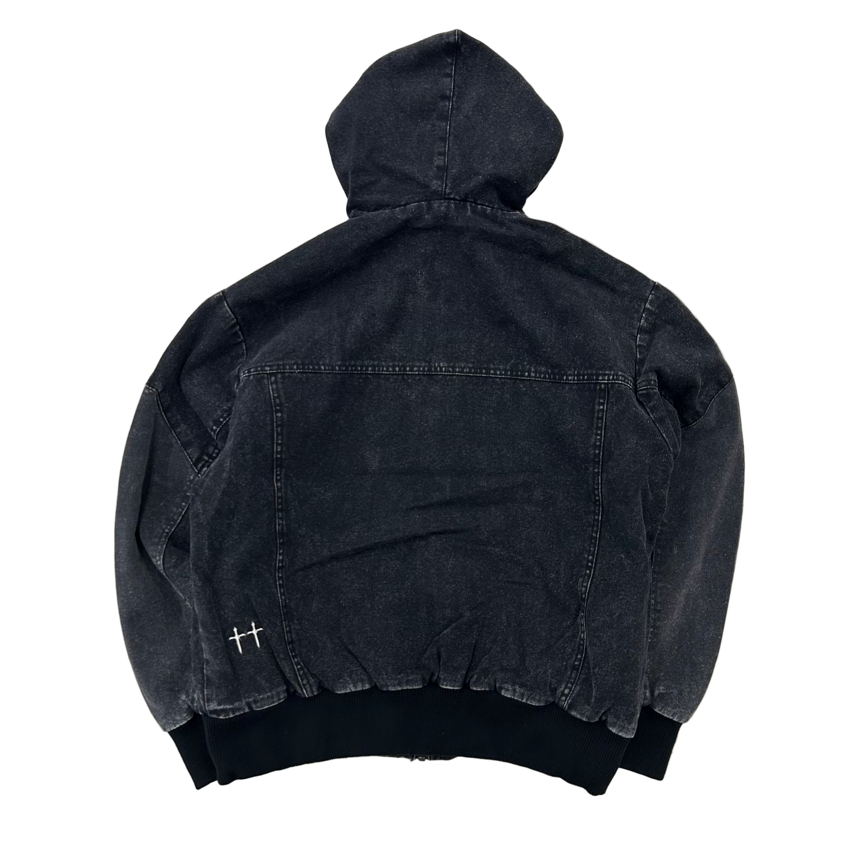 SAINT MORTA Hooded Workwear Jacket Black