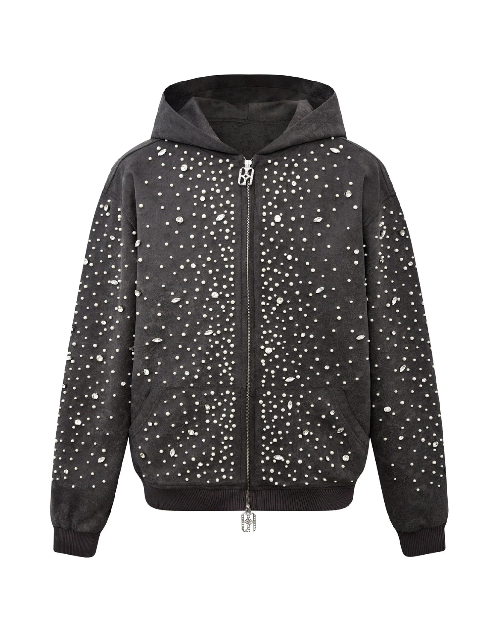 BIRTH OF ROYAL CHILD| Cashew Blossom Pearl Zipper Hoodie in