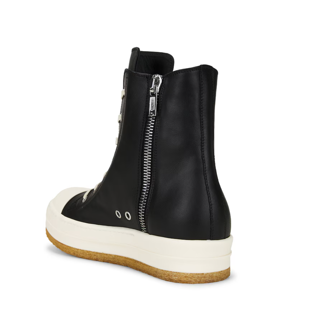 RICK OWENS FW25 CONCORDIANS CREEP SNEAKERS IN BLACK/MILK/MILK