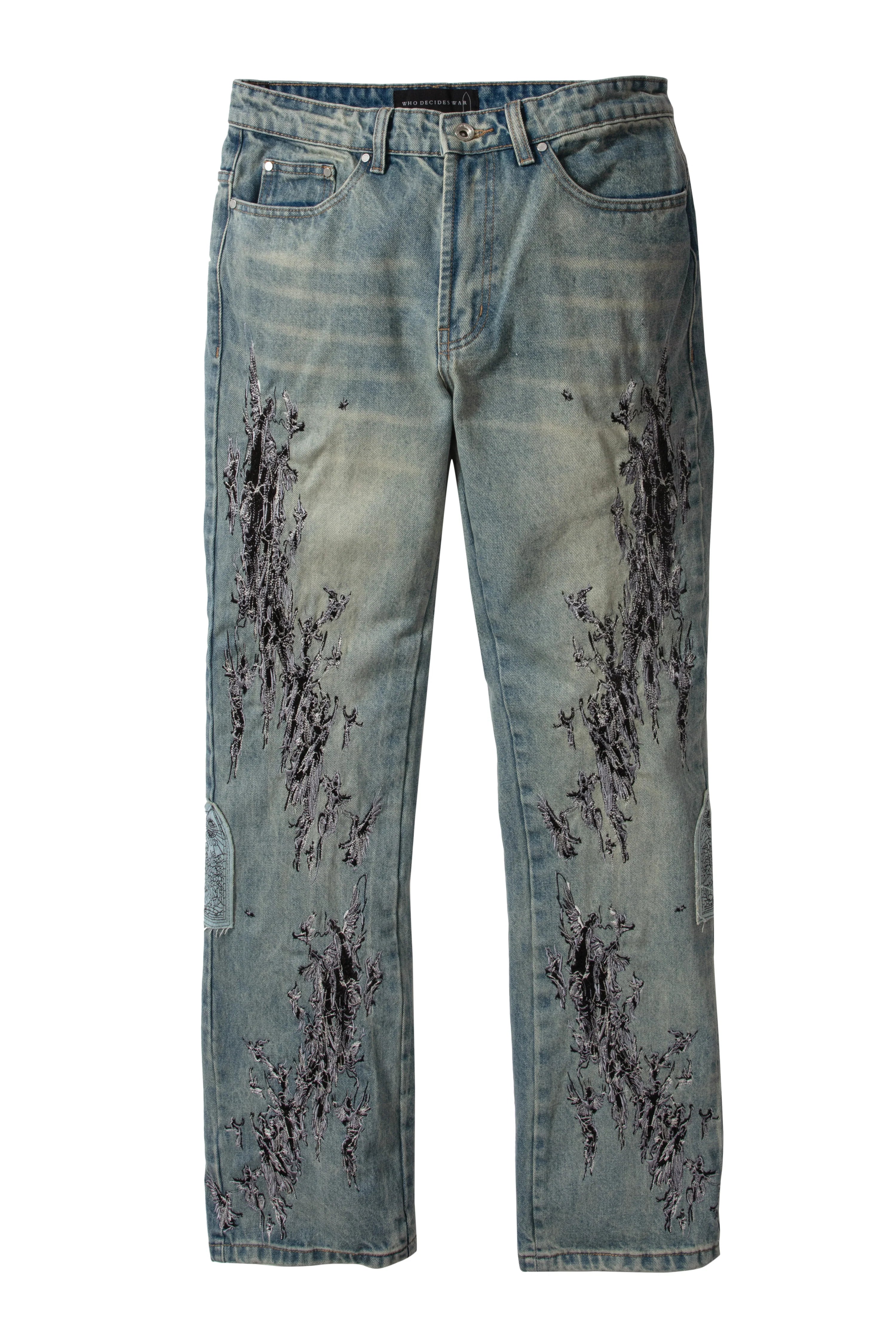 WHO DECIDES WAR SCRATCHED DENIM