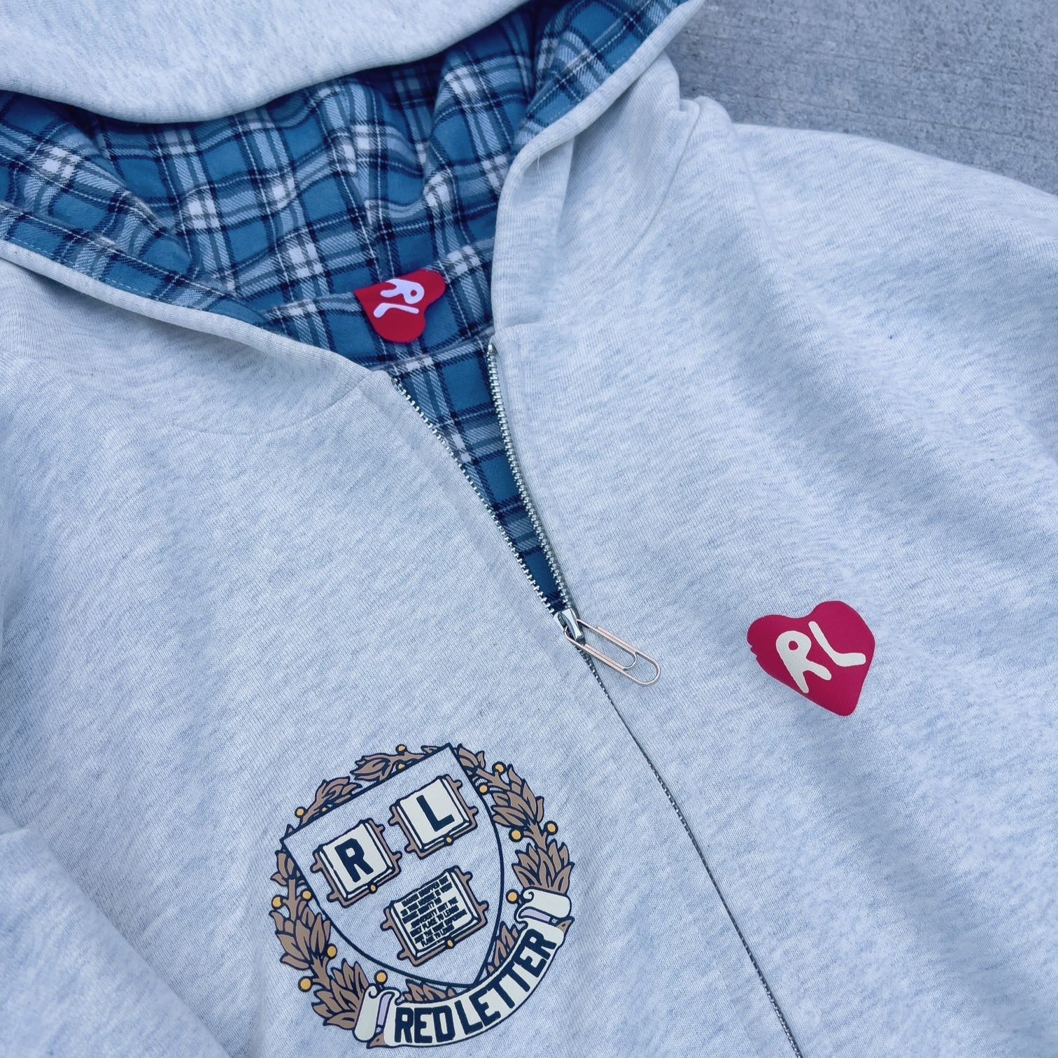 RED LETTERS RL Uni Scattered Zip Up - Heather