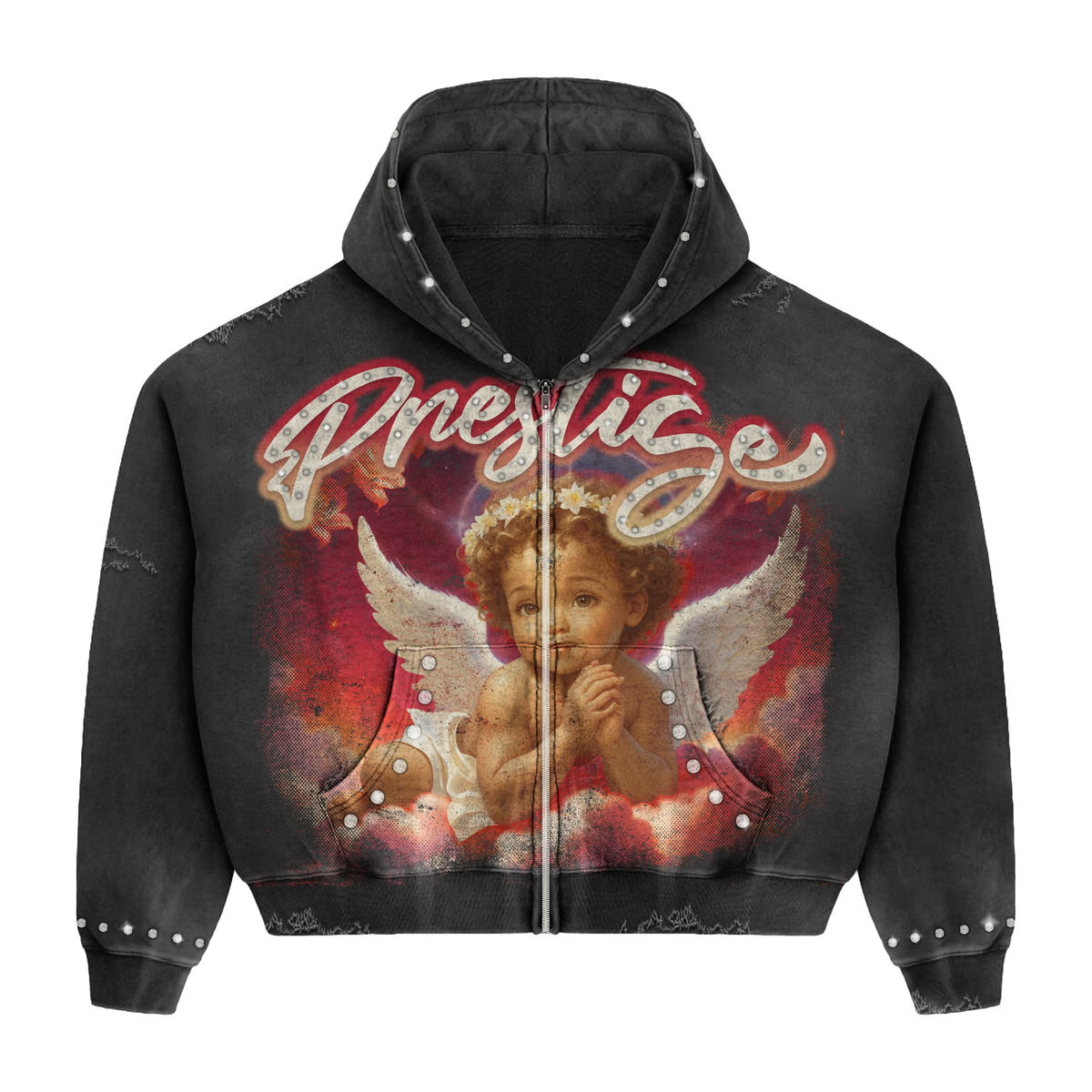 Prestige Collection Angel Hoodie Red/Black