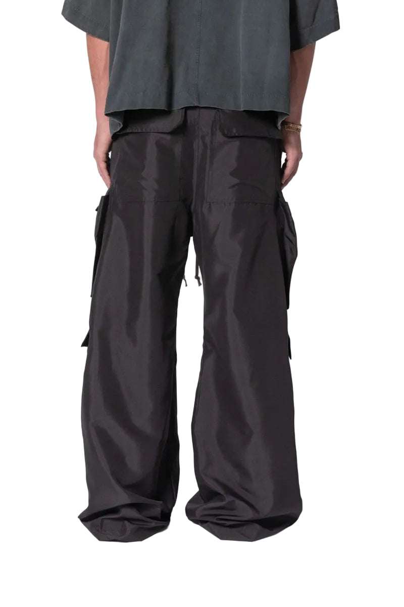 MNML RAVE DOUBLE CARGO PANTS BLACK