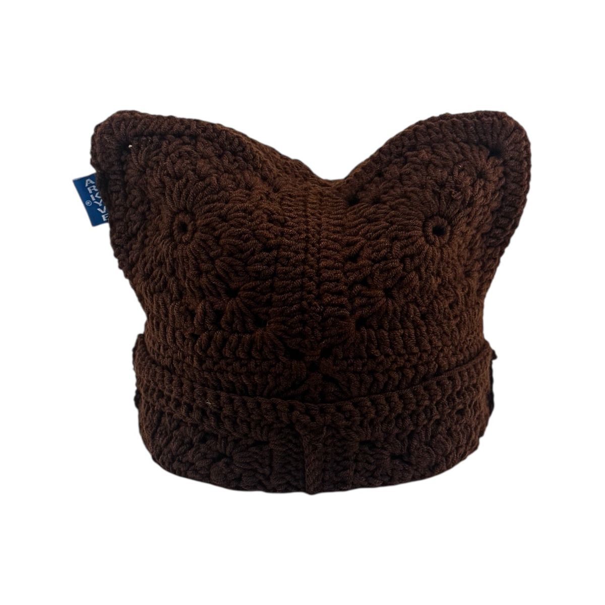 Arkyve Chocolate Crochet Cat Hat