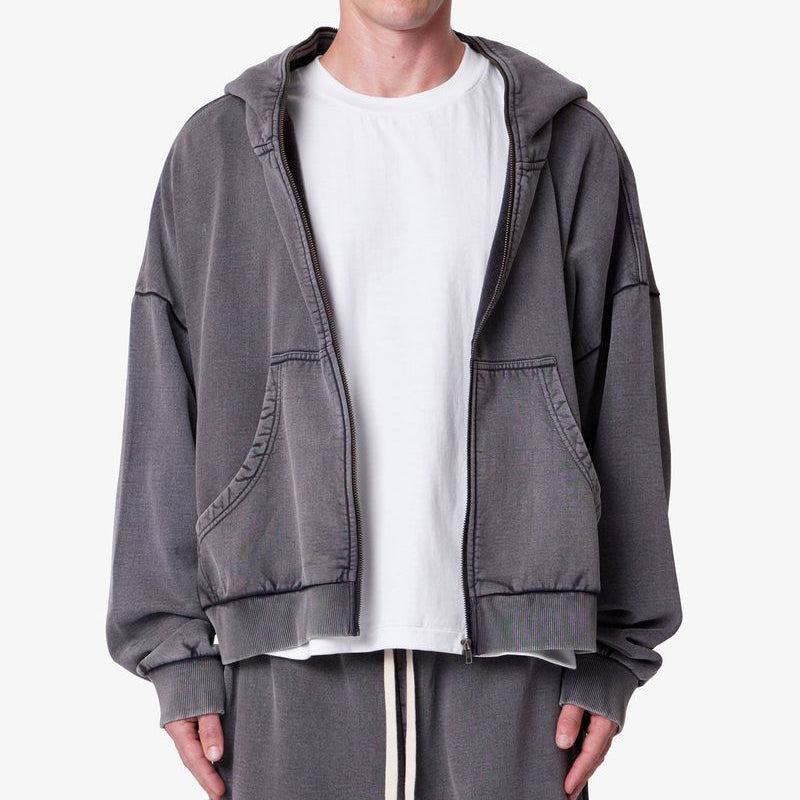 MNML Full Zip Hoodie - Vintage Black