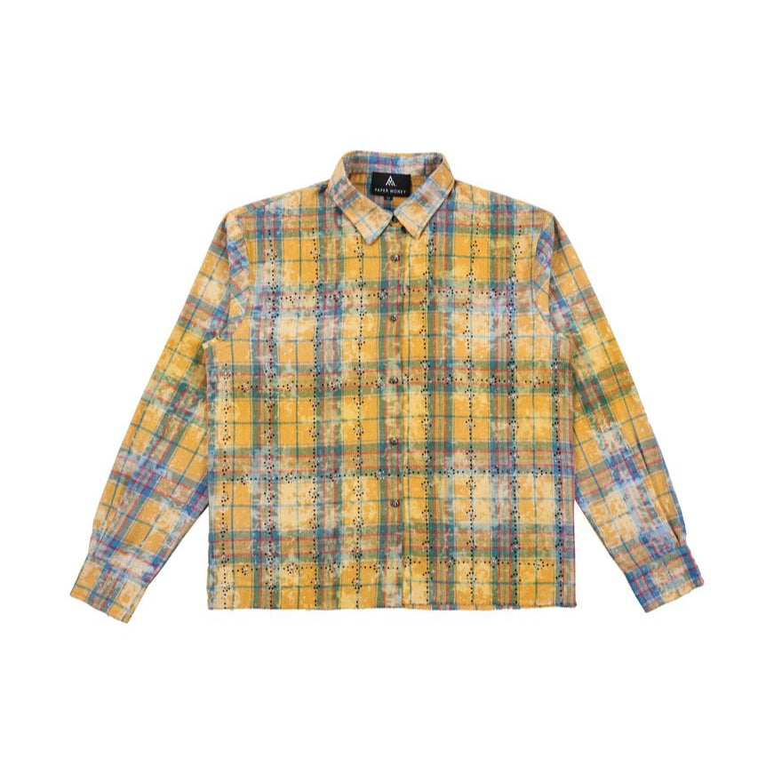 PAPER MONEY RHINESTONE FLANNEL YELLOW