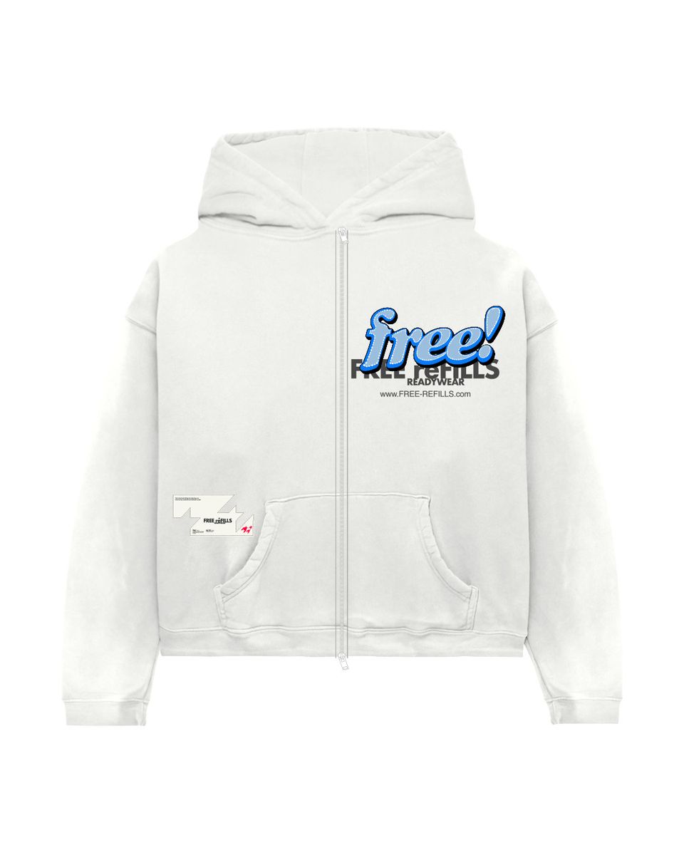 Free Refills TABLOID ZIP UP HOODIE