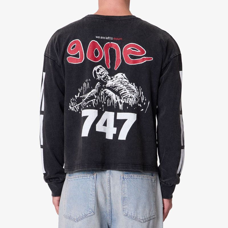 MNML Gone Skeleton Print L/S Tee - Black