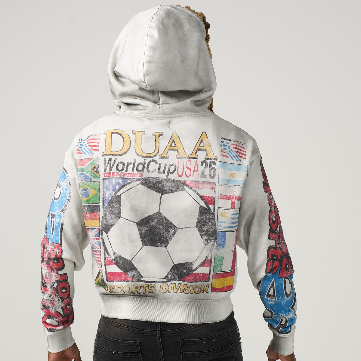 DUAA GLOBAL WHITE HOODIE