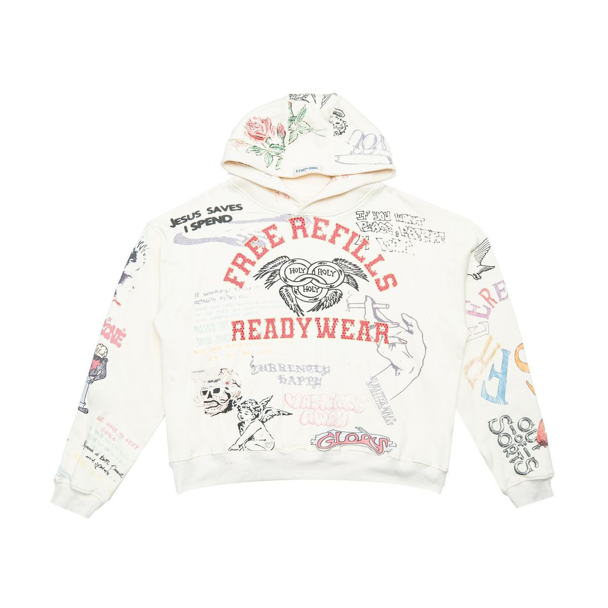 FREE REFILLS GRAFFITI HOODIE