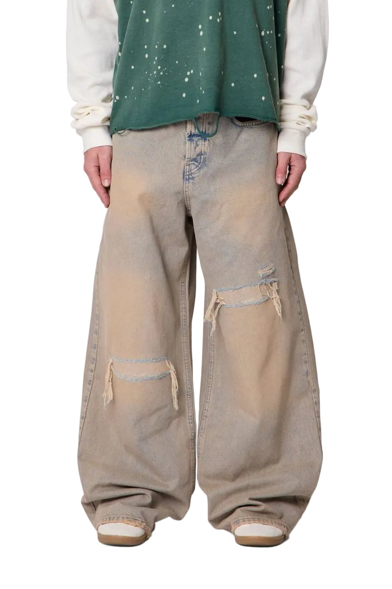 MNML PATCHED RAVE DENIM WASHED BROWN