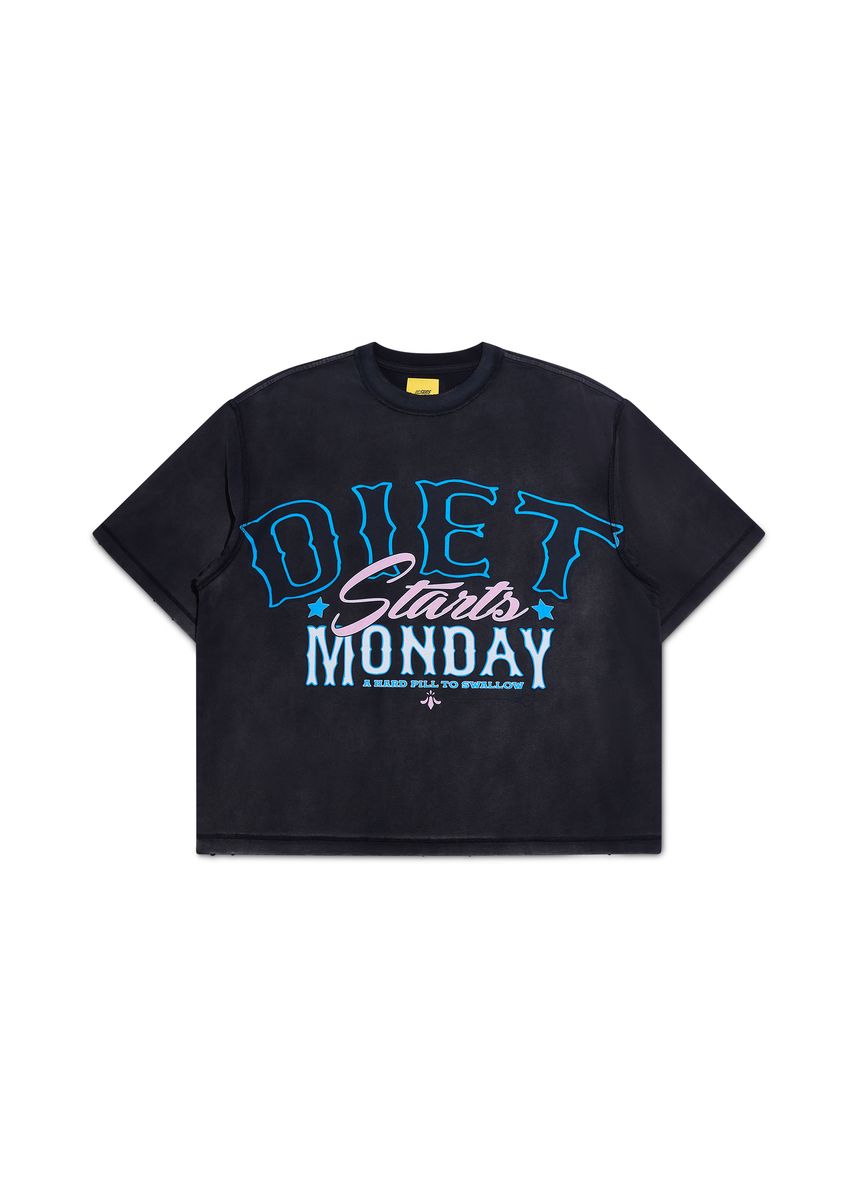 Diet Starts Monday Jumbo Tee Vintage Black