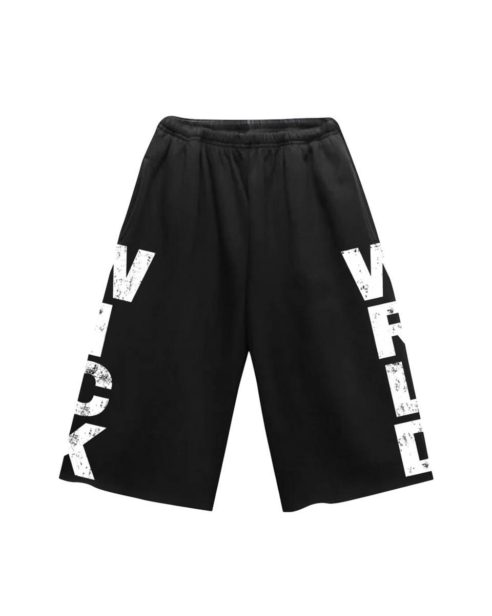 WICK SWEAT SHORTS Black/White