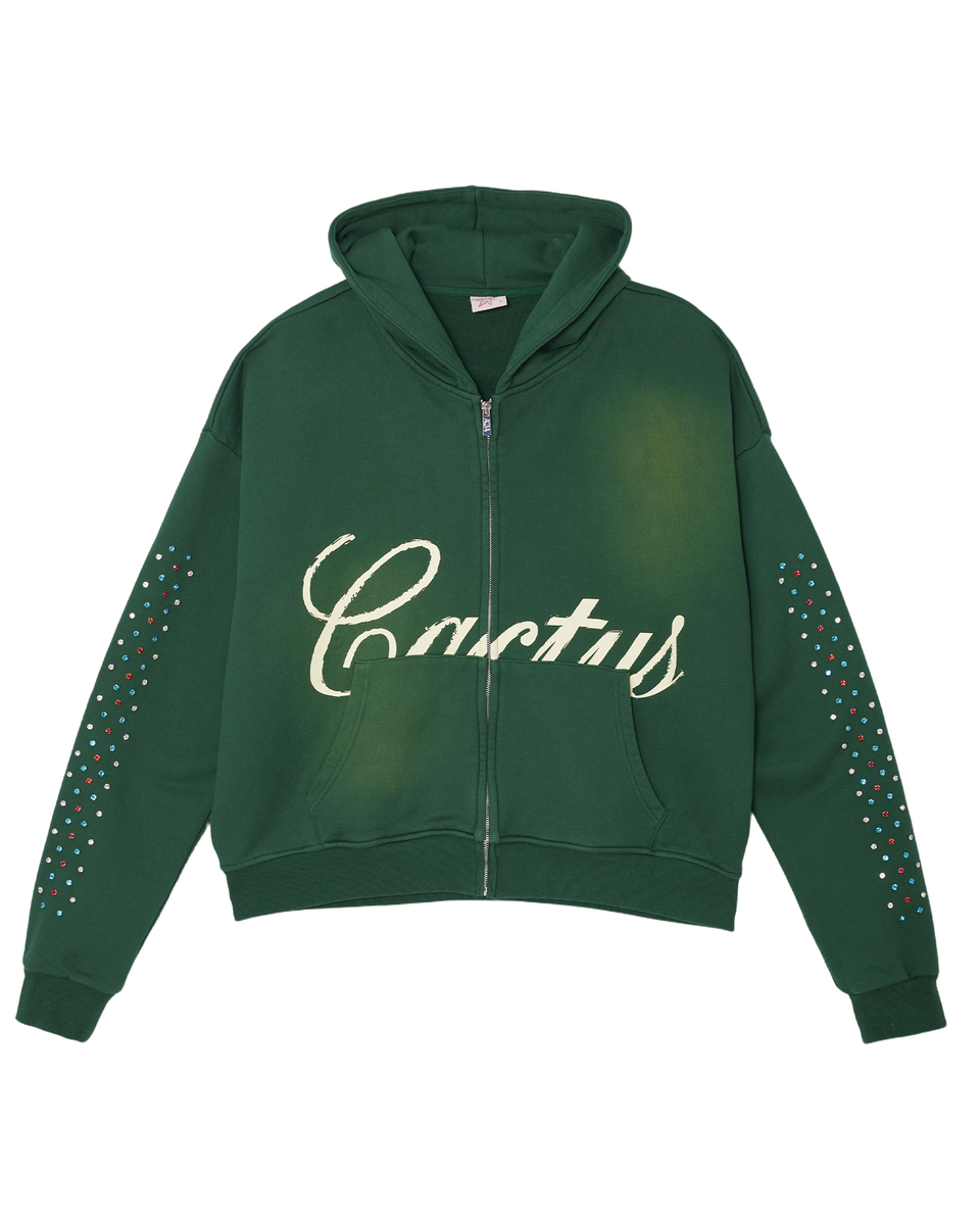 AZVA Hidden Crystal Zip Hoodie