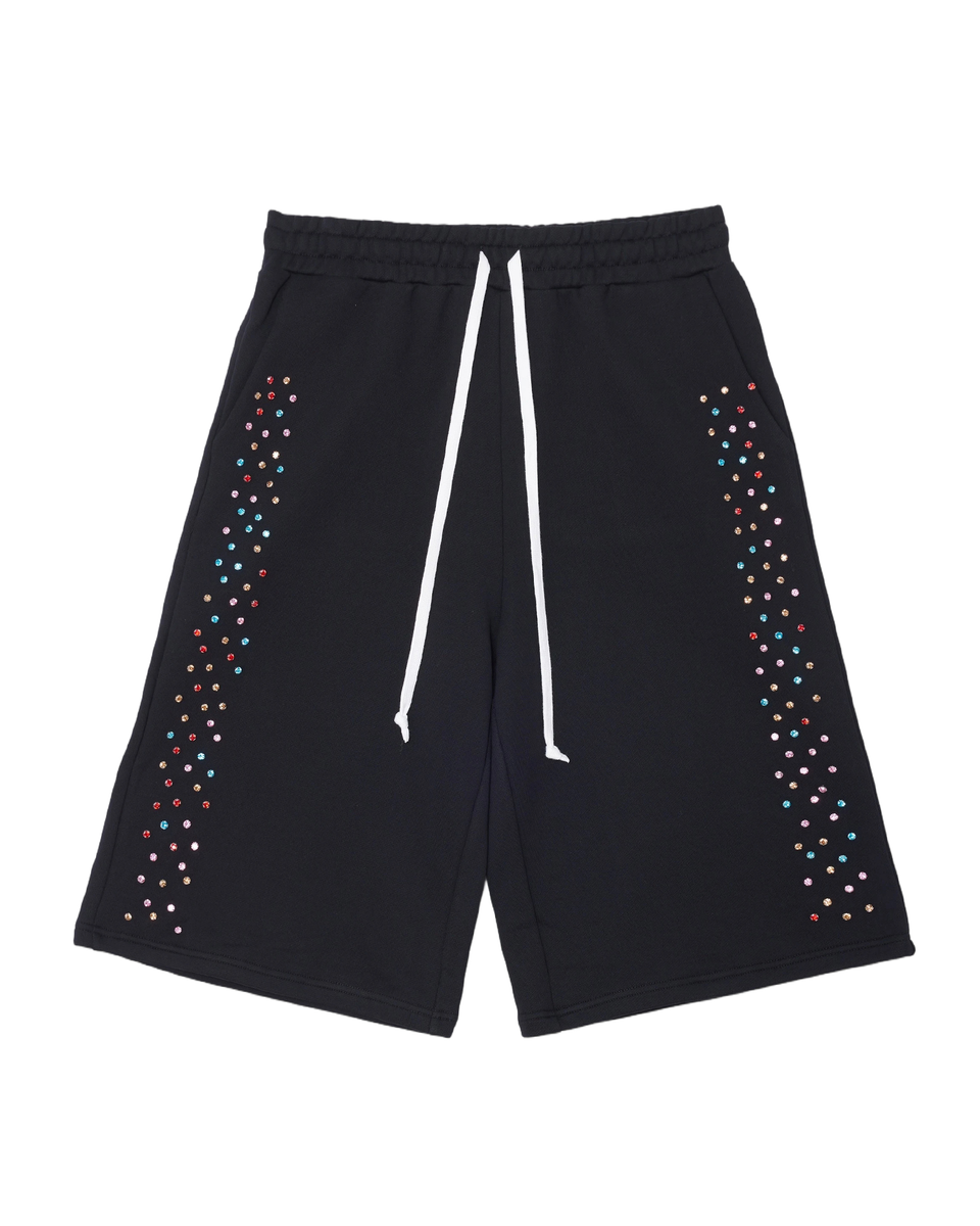 AZVA Crystal Cactus Sweat Short Black