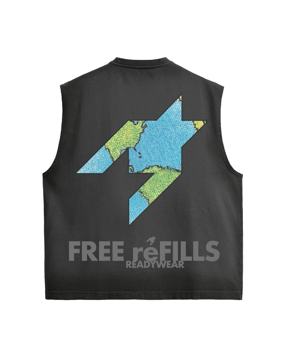 FREE REFILLS CHARITY CUT OFF TEE