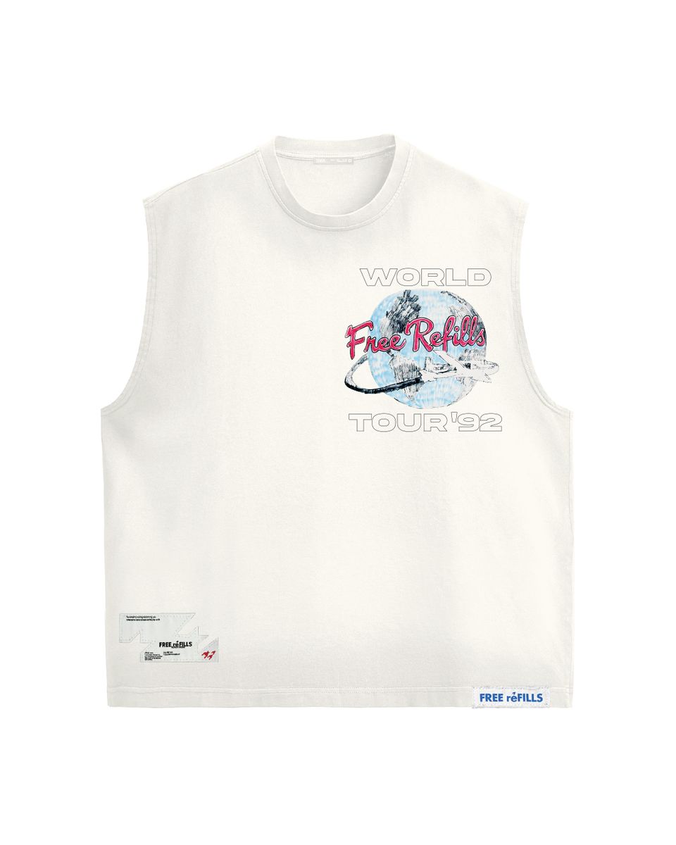 FREE REFILLS WORLD CUT OFF TEE