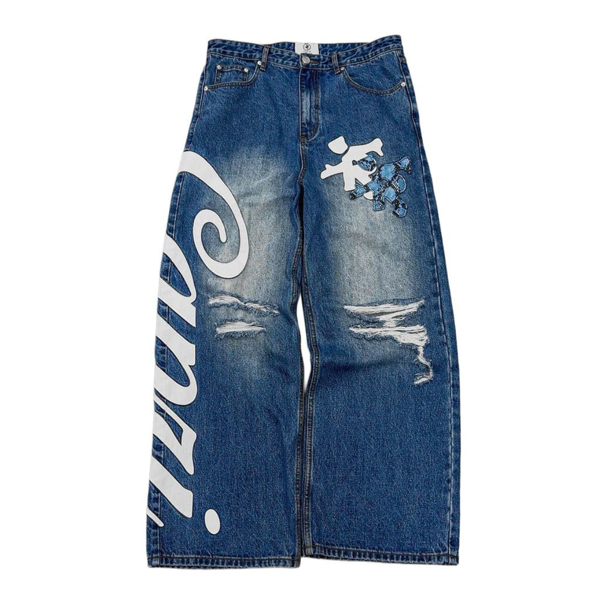 PROJECT CAPRI Caprì Leather jeans Blue
