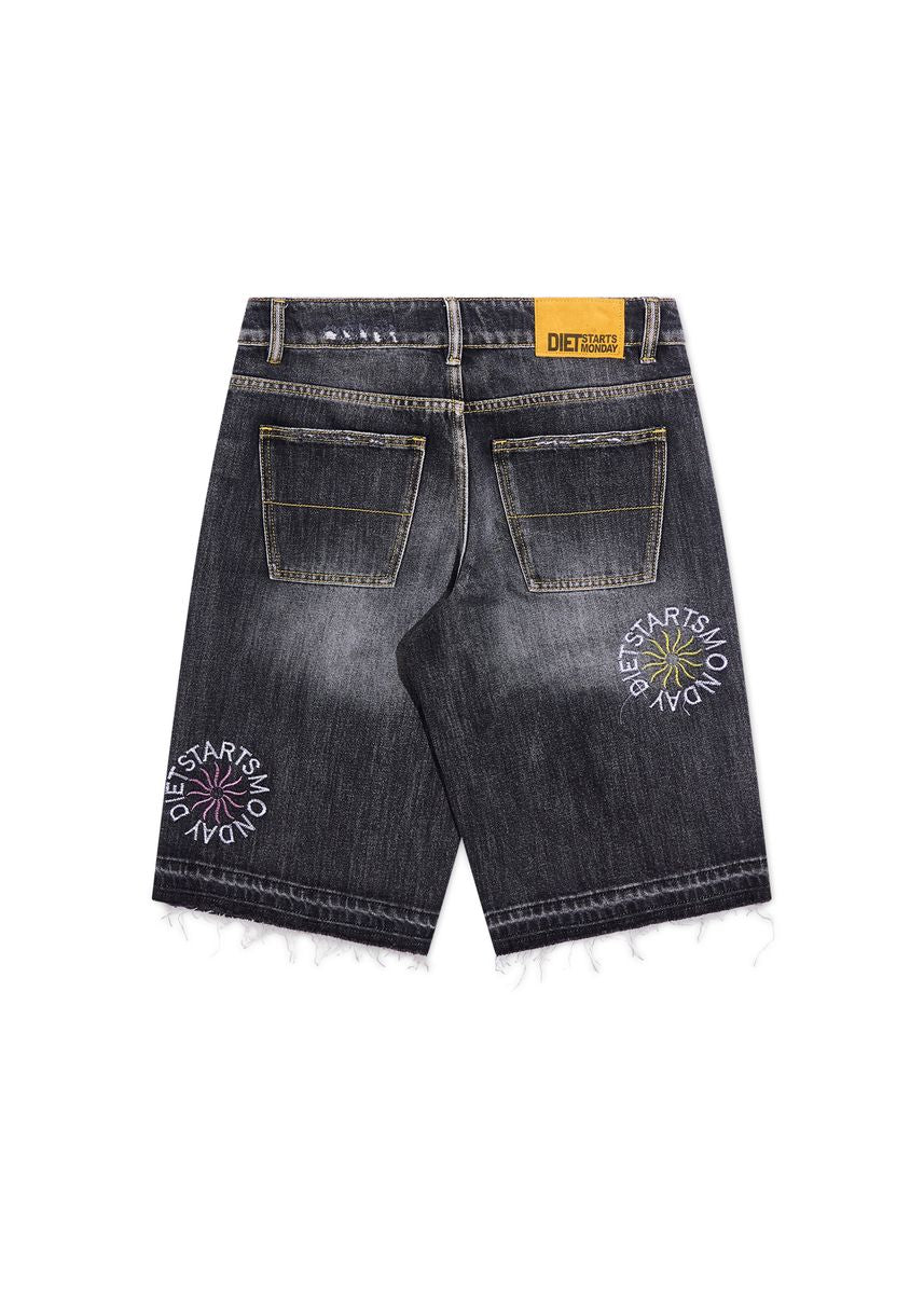 Diet Starts Monday Sol Denim Shorts Black