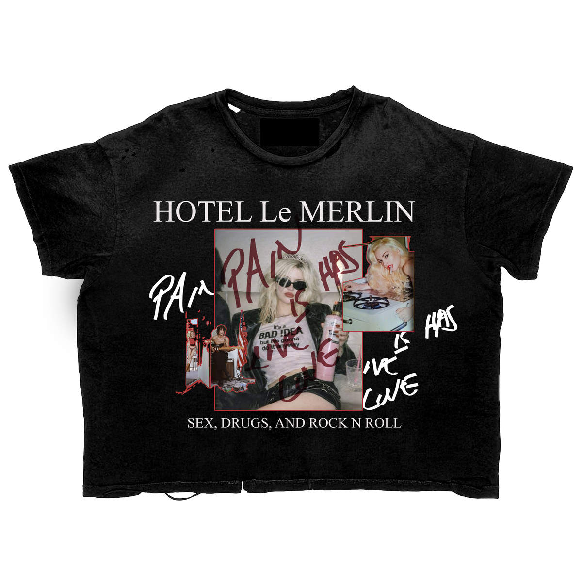 Merlins Father Hotel Le Merlin Tee Black