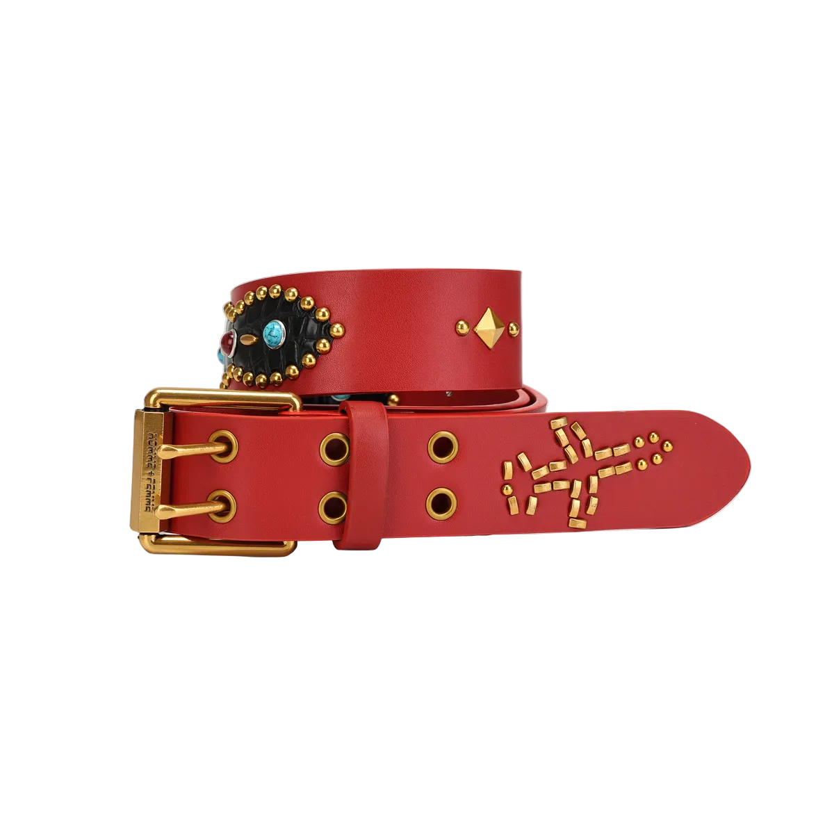 HOMME FEMME Passport Belt Red