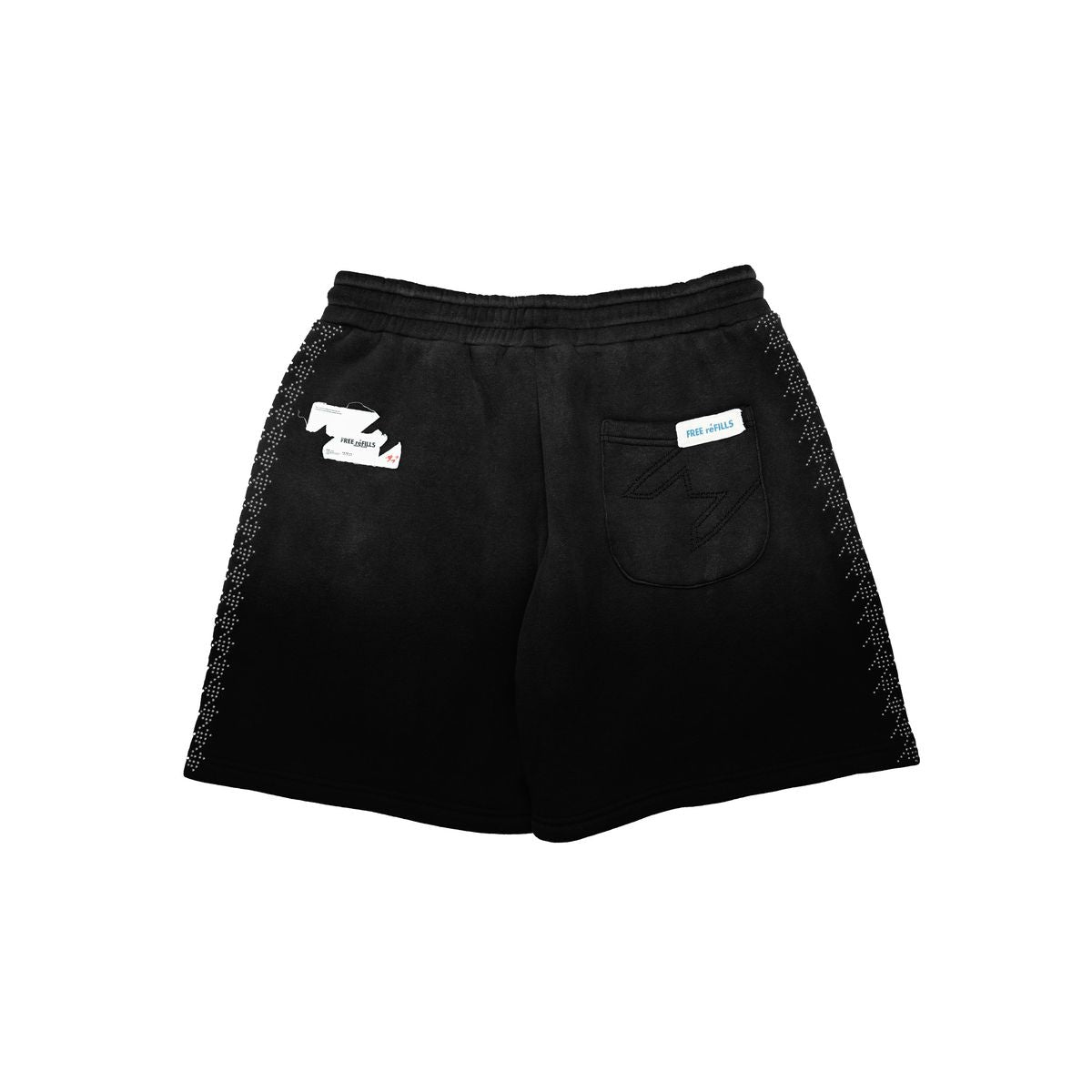FREE REFILLS STAR STUD FLEECE SHORTS BLACK