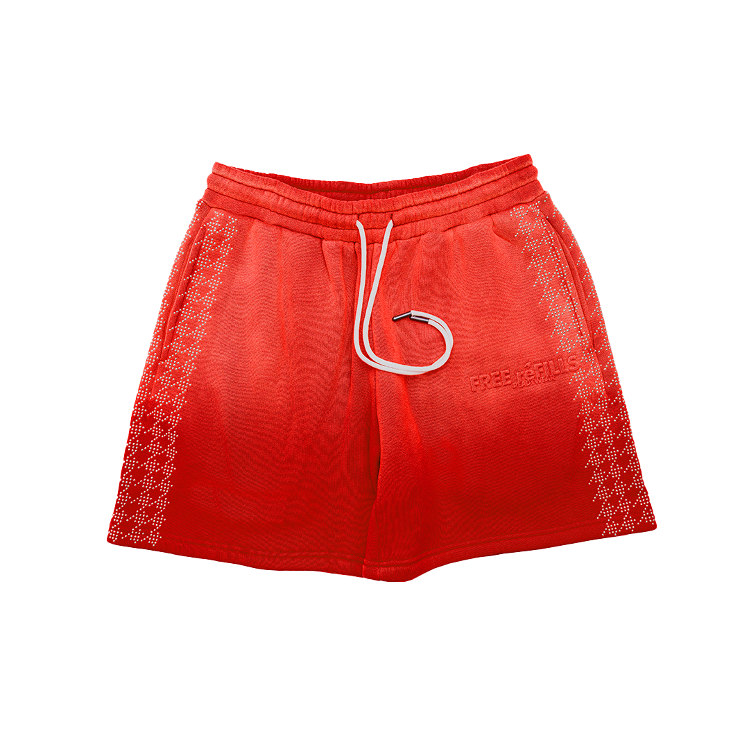 FREE REFILLS STAR STUD FLEECE SHORTS RED