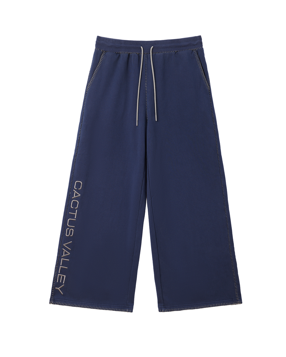 AZVA BLANKET STITCH SWEATPANTS