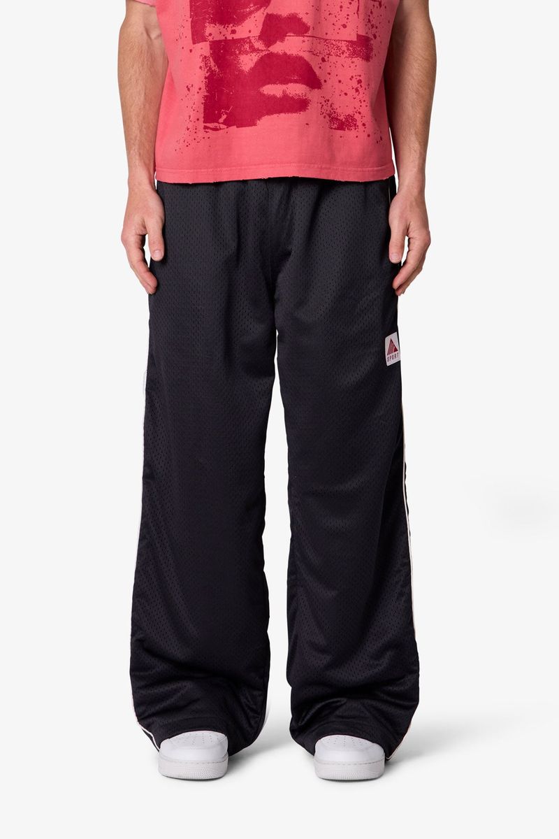 MNML Sport Mesh Track Pants - Black