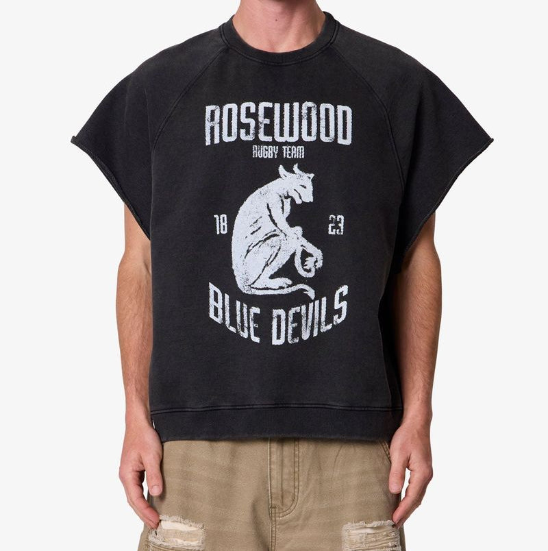 MNML Rosewood Cut Off Tee Washed Black