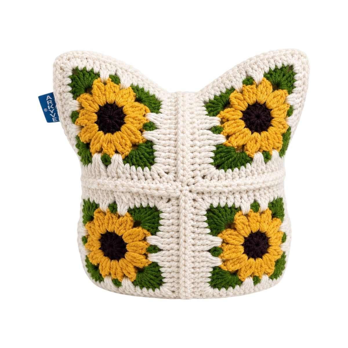 ARKYVE Sunflower V2 Crochet Cat Hat