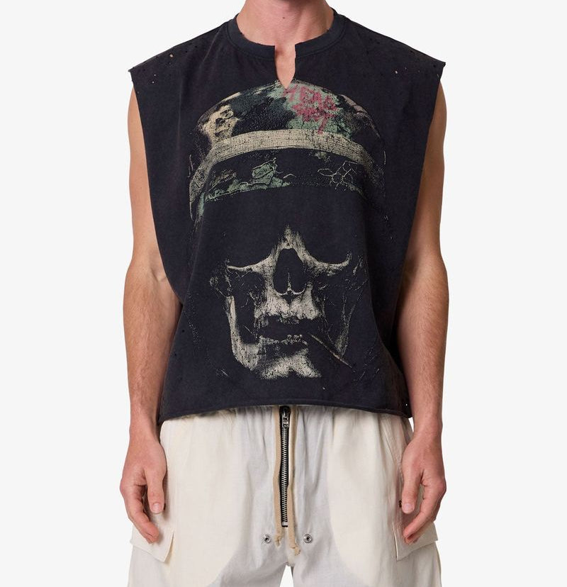MNML Head Shot Tank Washed Black