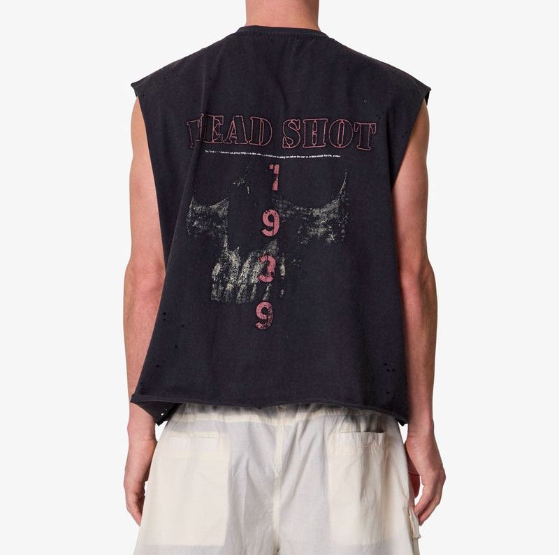 MNML Head Shot Tank Washed Black