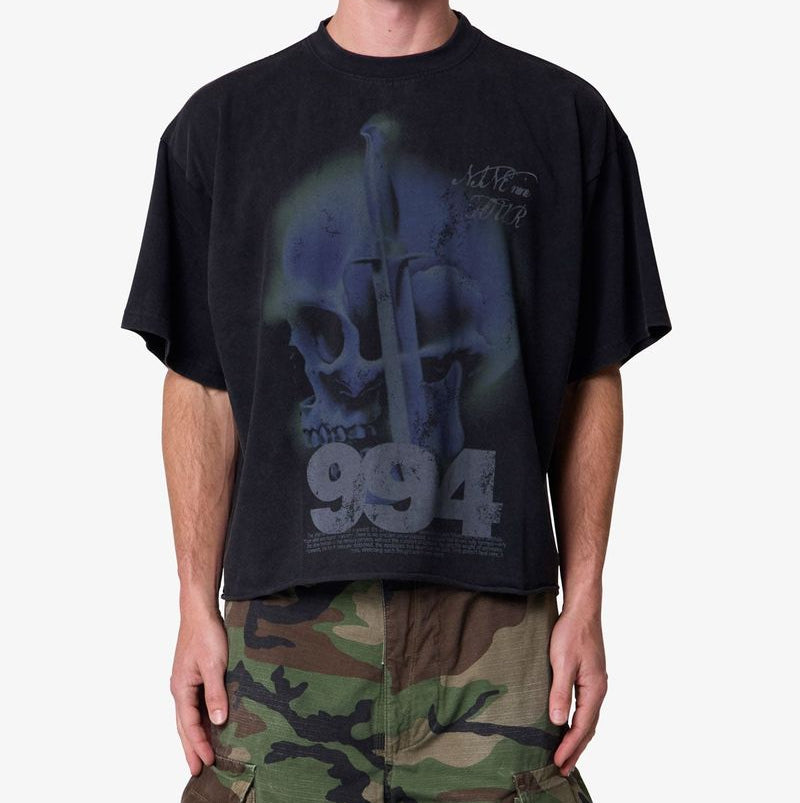 MNML Knife Skull Tee Black