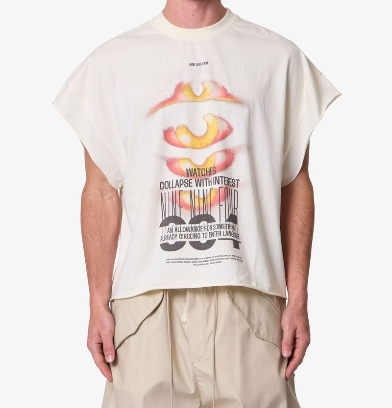 MNML Retina Cut Off Tee Off White