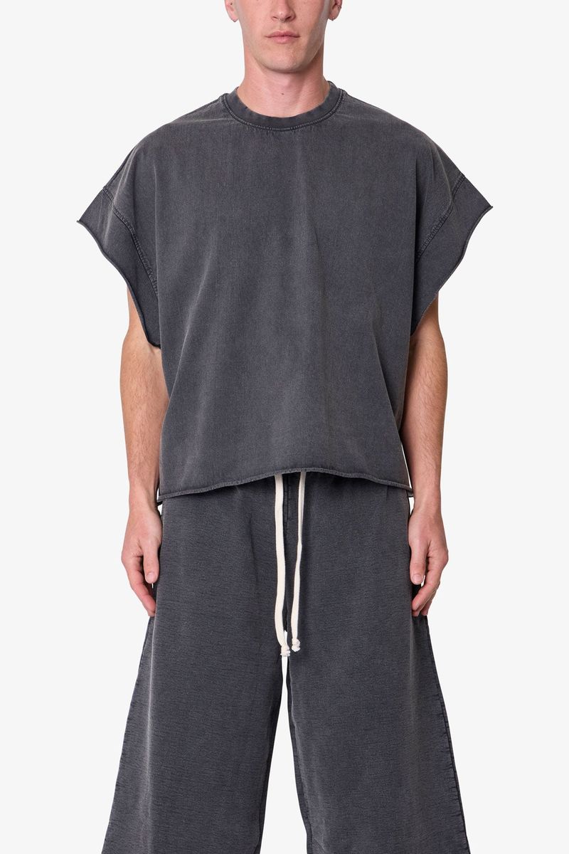 MNML Cut Off Tee - Washed Black