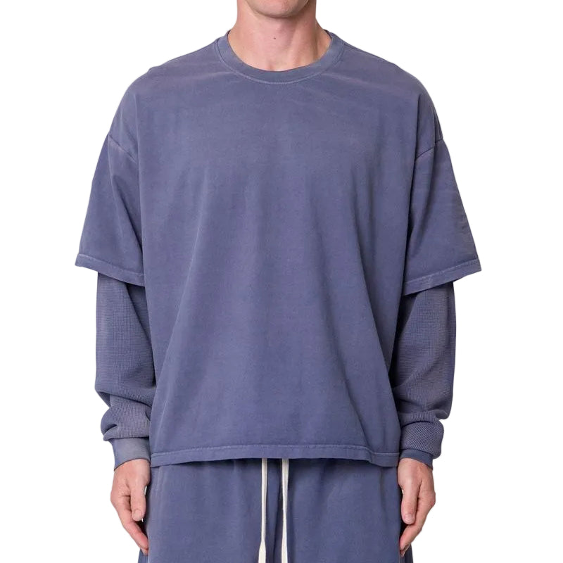 MNML Layered Thermal L/S Tee - Washed Navy