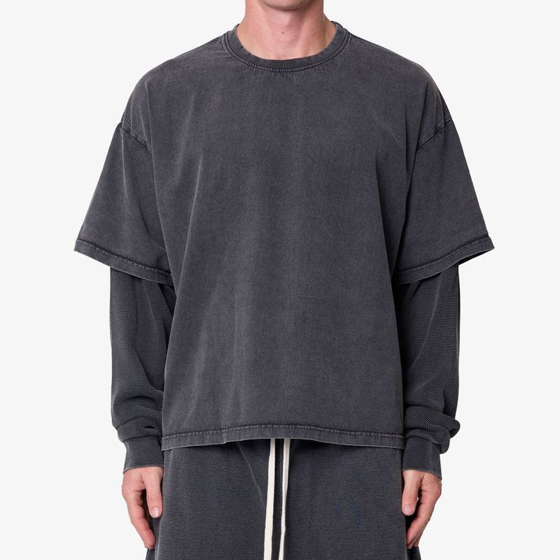 MNML Layered Thermal L/S Tee - Washed Black